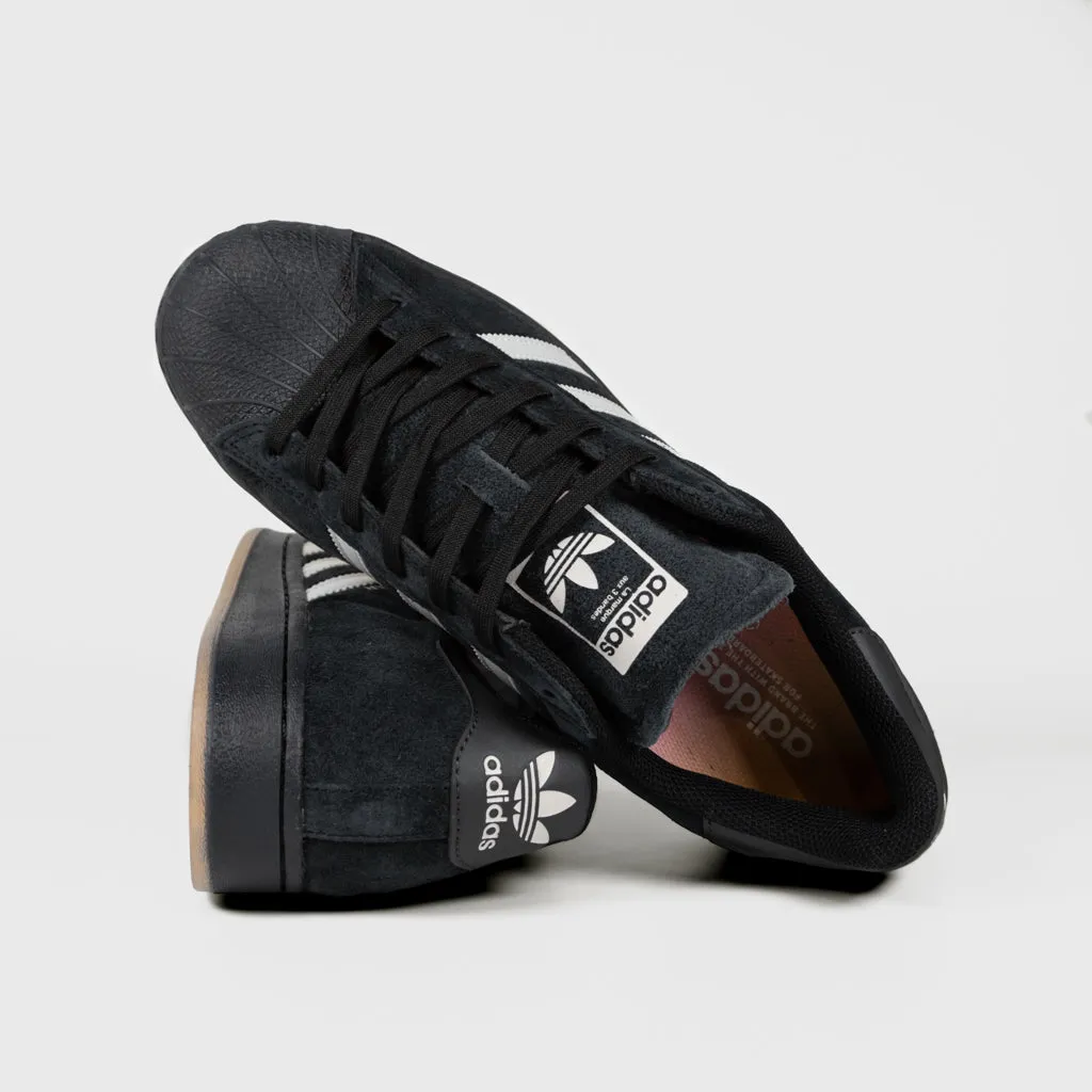 Adidas Skateboarding - Superstar ADV Shoes - Core Black / Zero / Spark