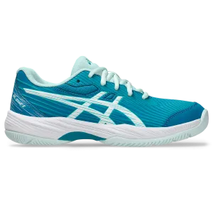 Asics Junior Gel Game 9 Tennis Shoes Pale Mint Blue Expanse