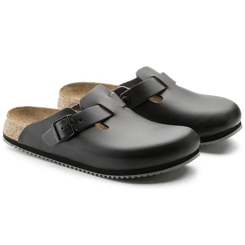 Birkenstock Boston Super Grip Leather Black