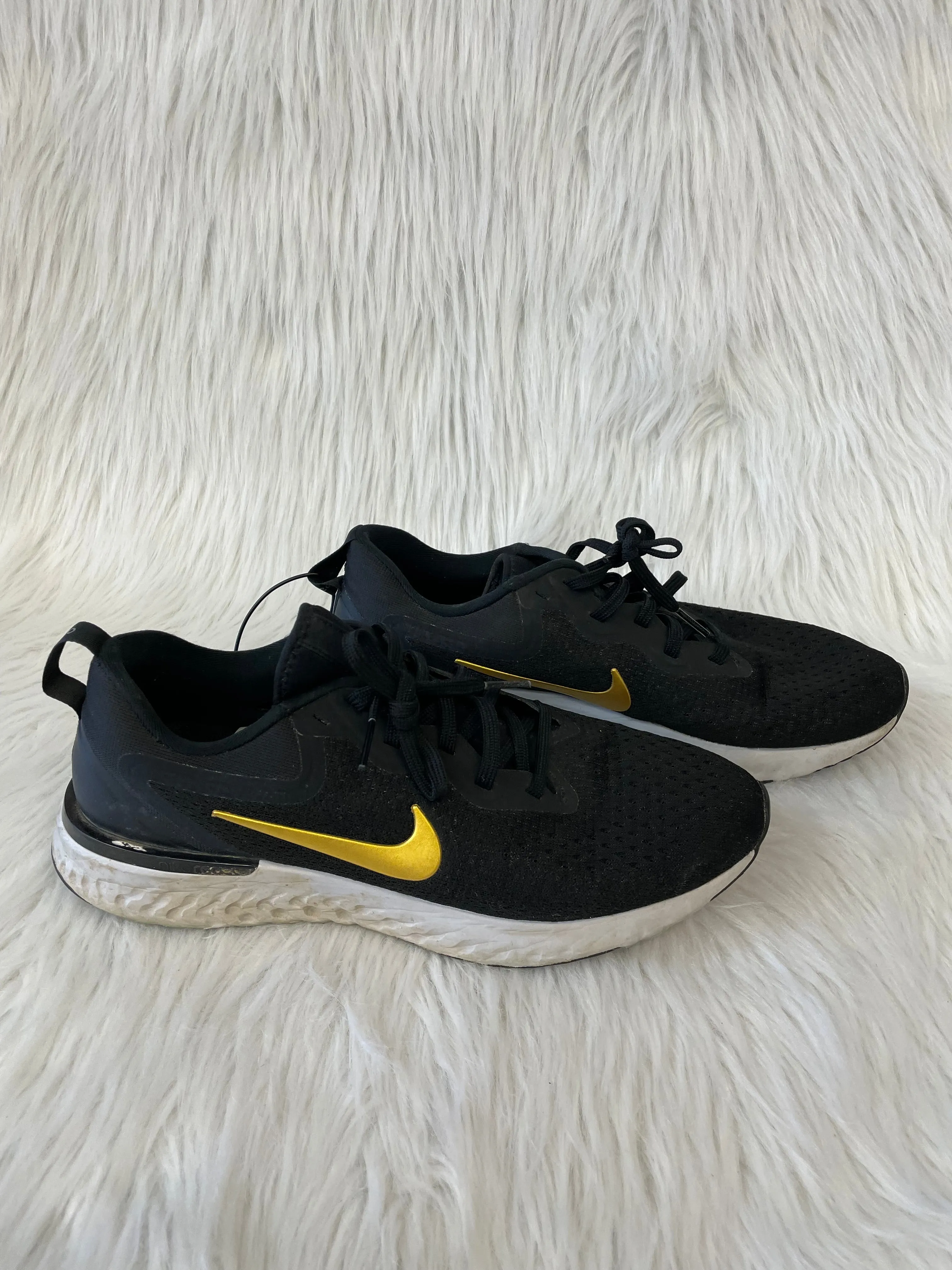 Black & Gold Shoes Athletic Nike, Size 10