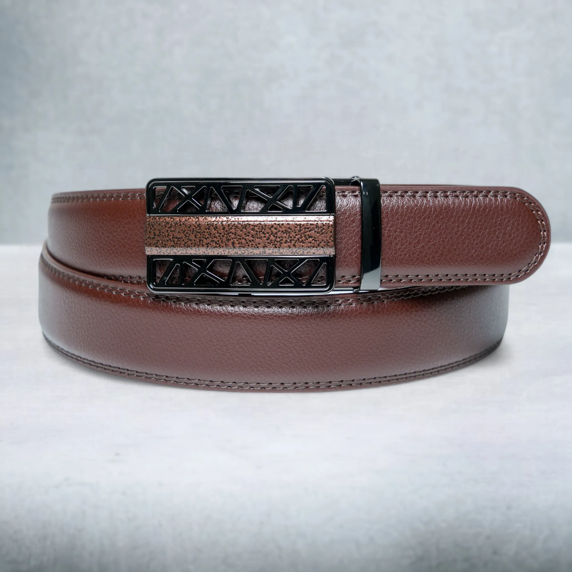 Chokore Criss Cross Buckle Belt (Brown)