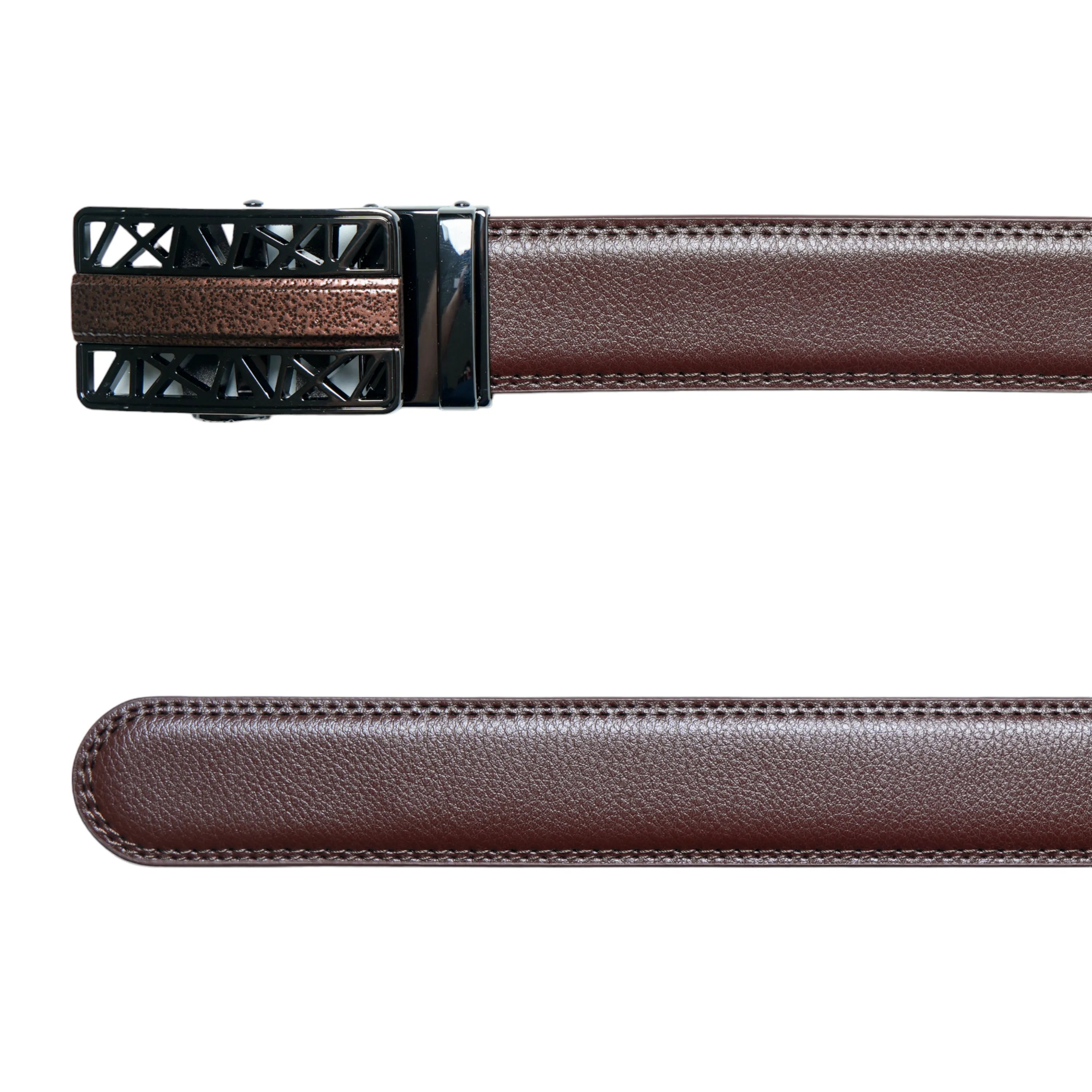 Chokore Criss Cross Buckle Belt (Brown)