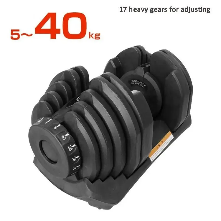 Gym workout man power weight lifting training automatic adjustable dumbbell 40kg 90lbs