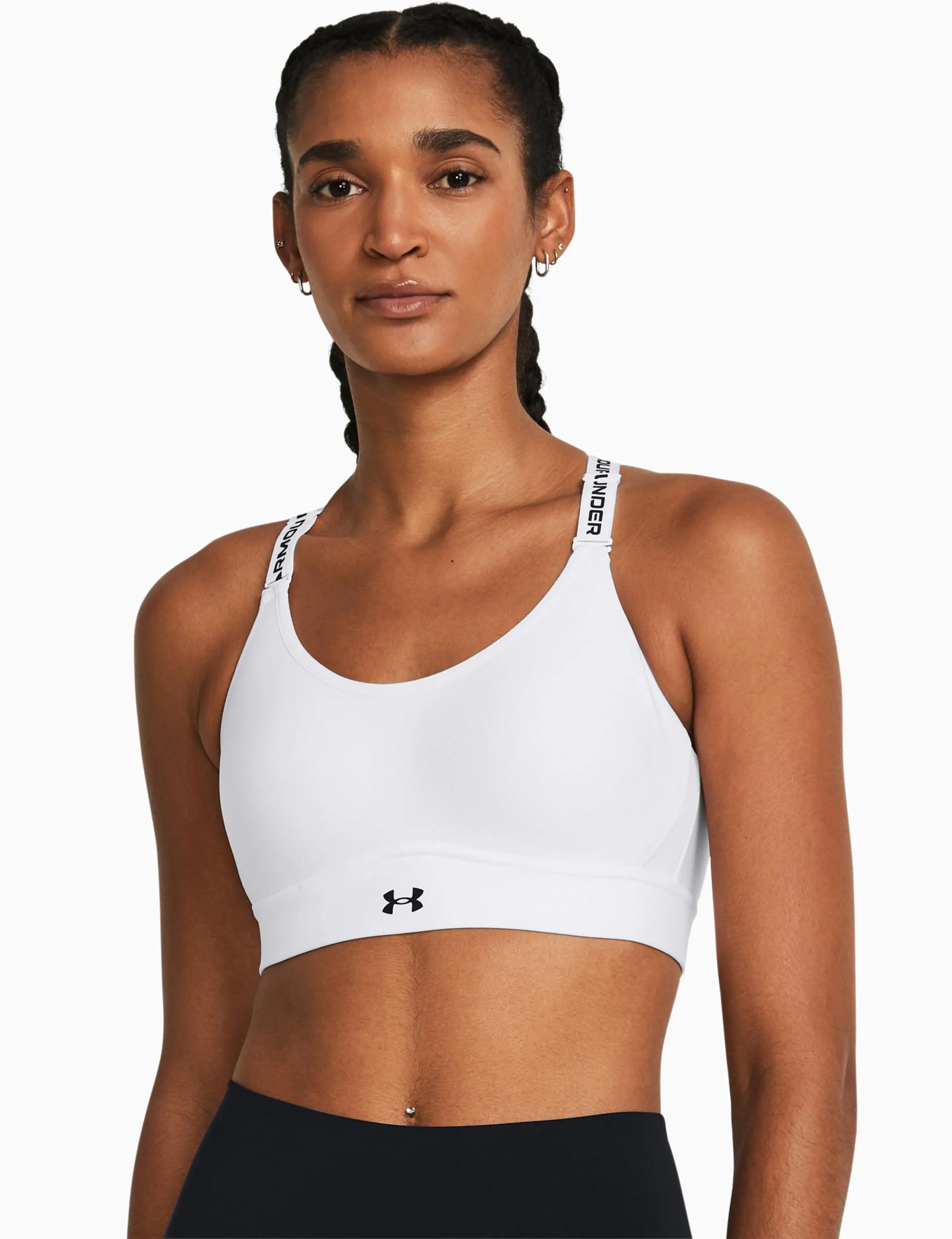 Infinity 2.0 Mid Sports Bra - White/Black