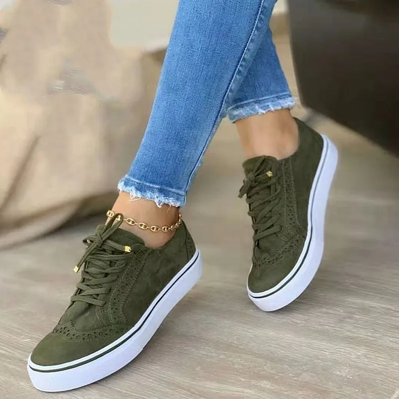 Leisure Orthopedic Shoes Women Low Heel Arch Support Walking Sneakers Retro