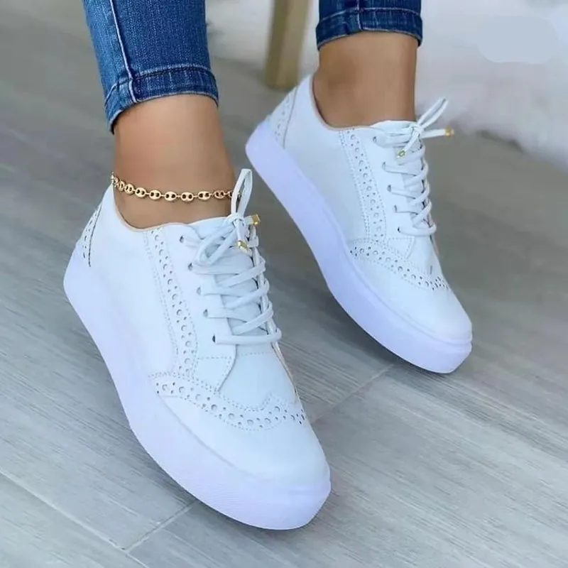 Leisure Orthopedic Shoes Women Low Heel Arch Support Walking Sneakers Retro