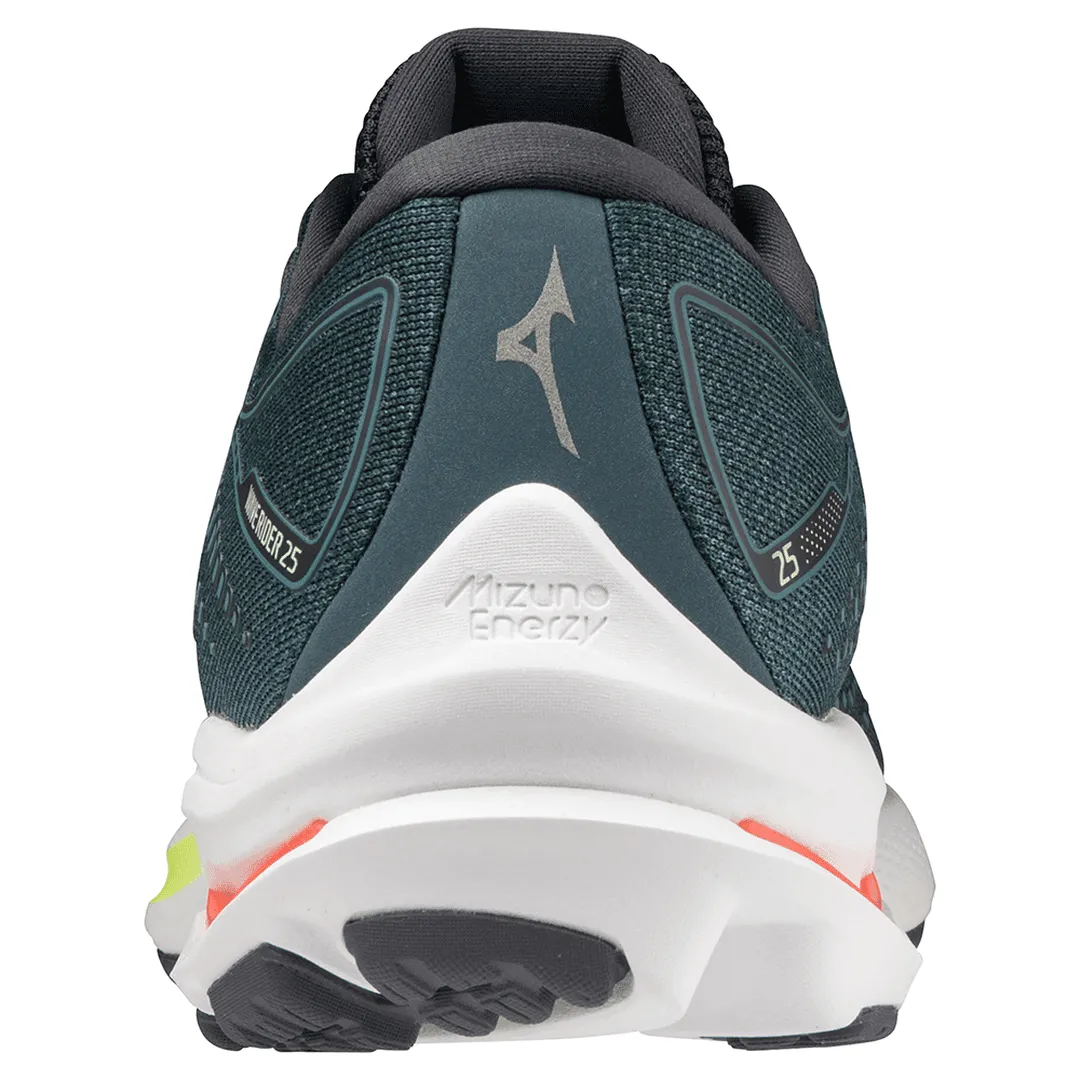 Mizuno Wave Rider 25 (Men's) - Smoke Blue/White/Neo Lime