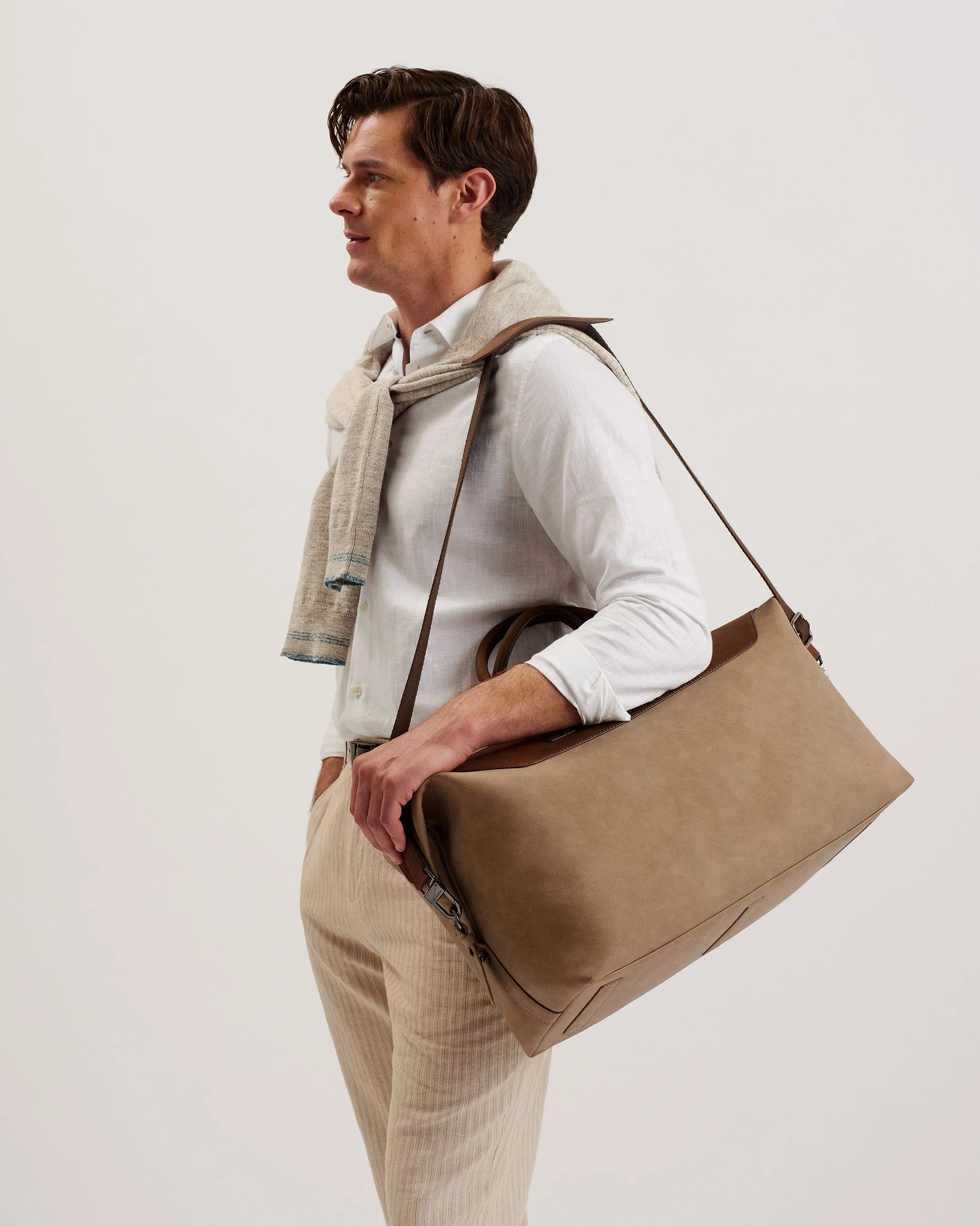 Numan Pu Nubuck Holdall Beige