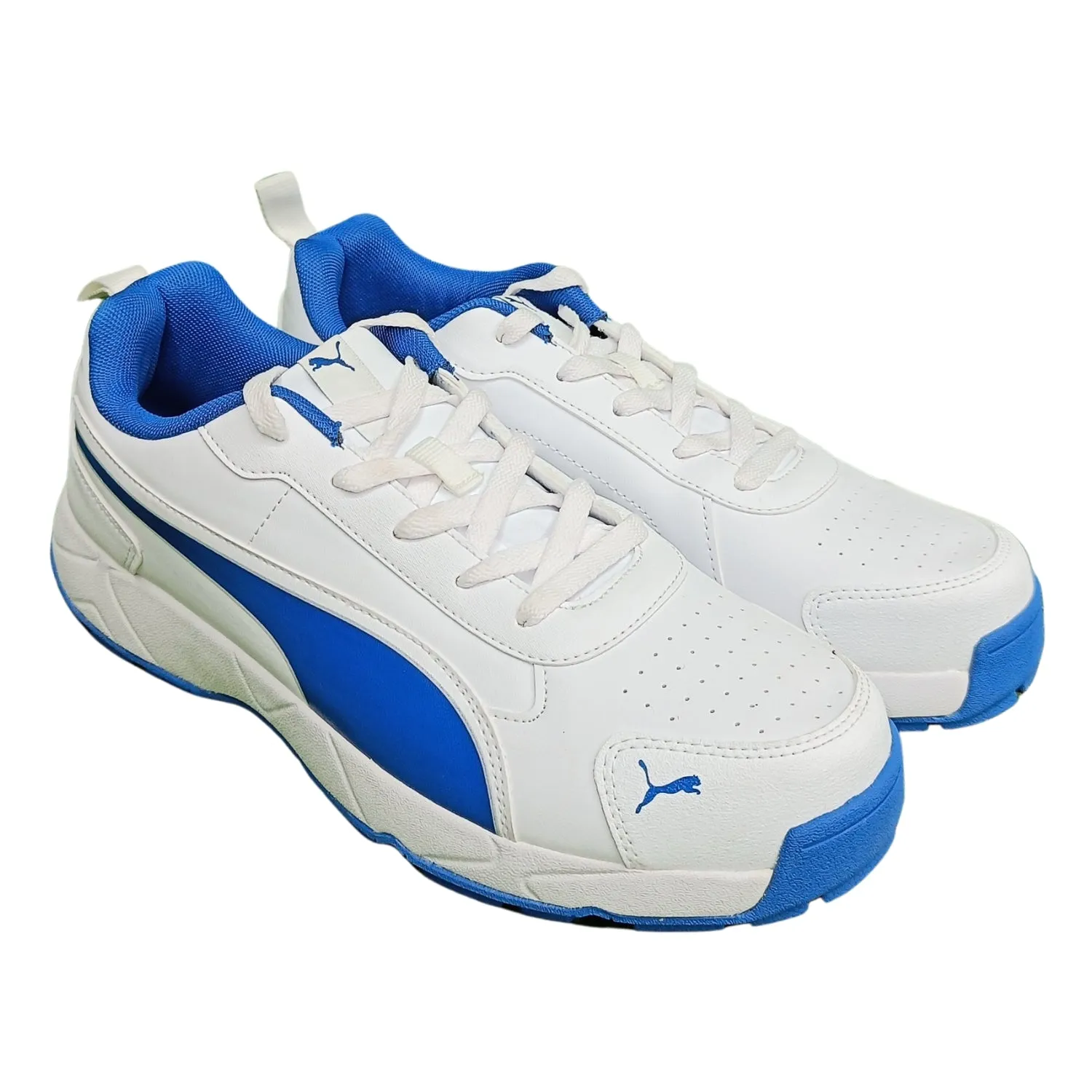 Puma Cricket Shoes, Classic Cat -  White/Blue