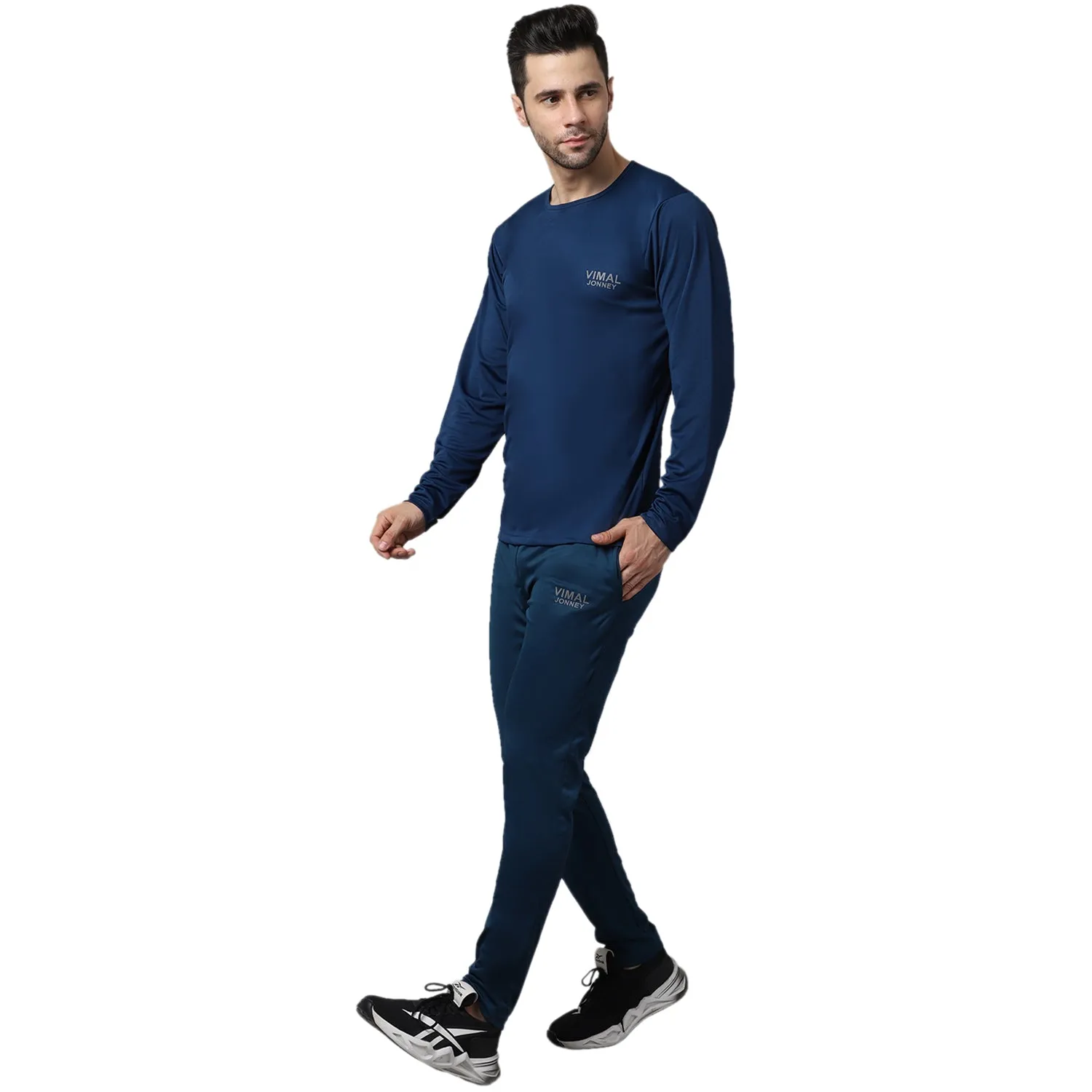 Vimal Jonney Dryfit Lycra Blue Tracksuit for Men